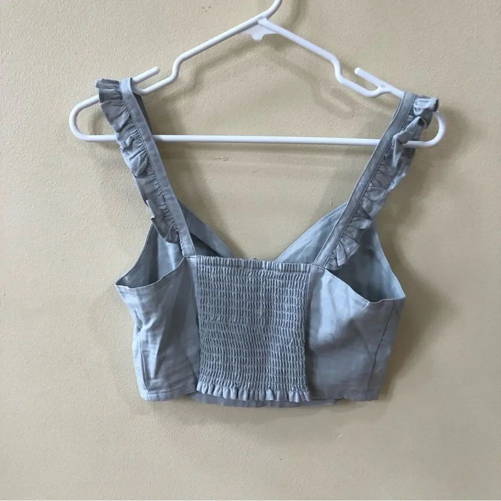 Express Linen Blend Top - Picture 3 of 4